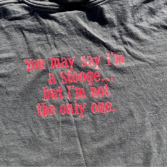 Black and White Vintage Three Stooges Short Sleeve T-shirt 1990s Medium - Picture 4 of 5